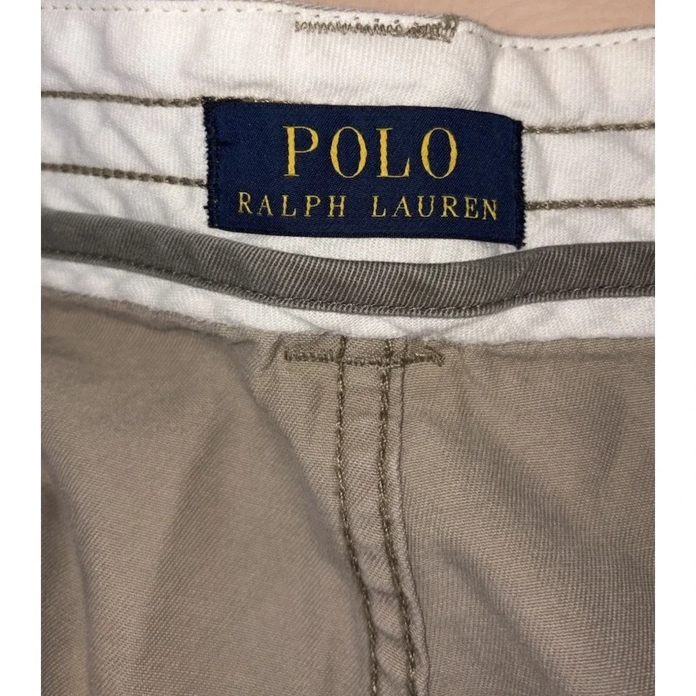 Polo Ralph Lauren Beige Khaki Cargo Shorts Men's 52B Big Y2K Baggy